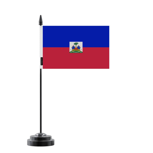 Drapeau de Table Haïti en Polyester - Pixelforma 