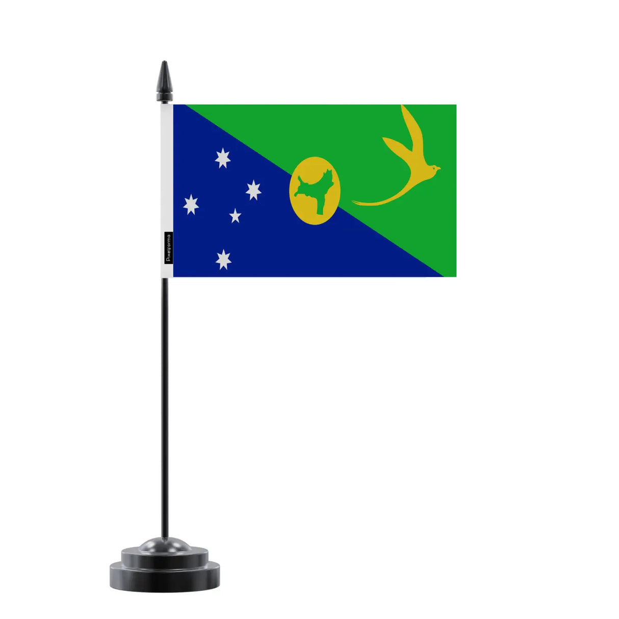 Drapeau de table île christmas en polyester - pixelforma