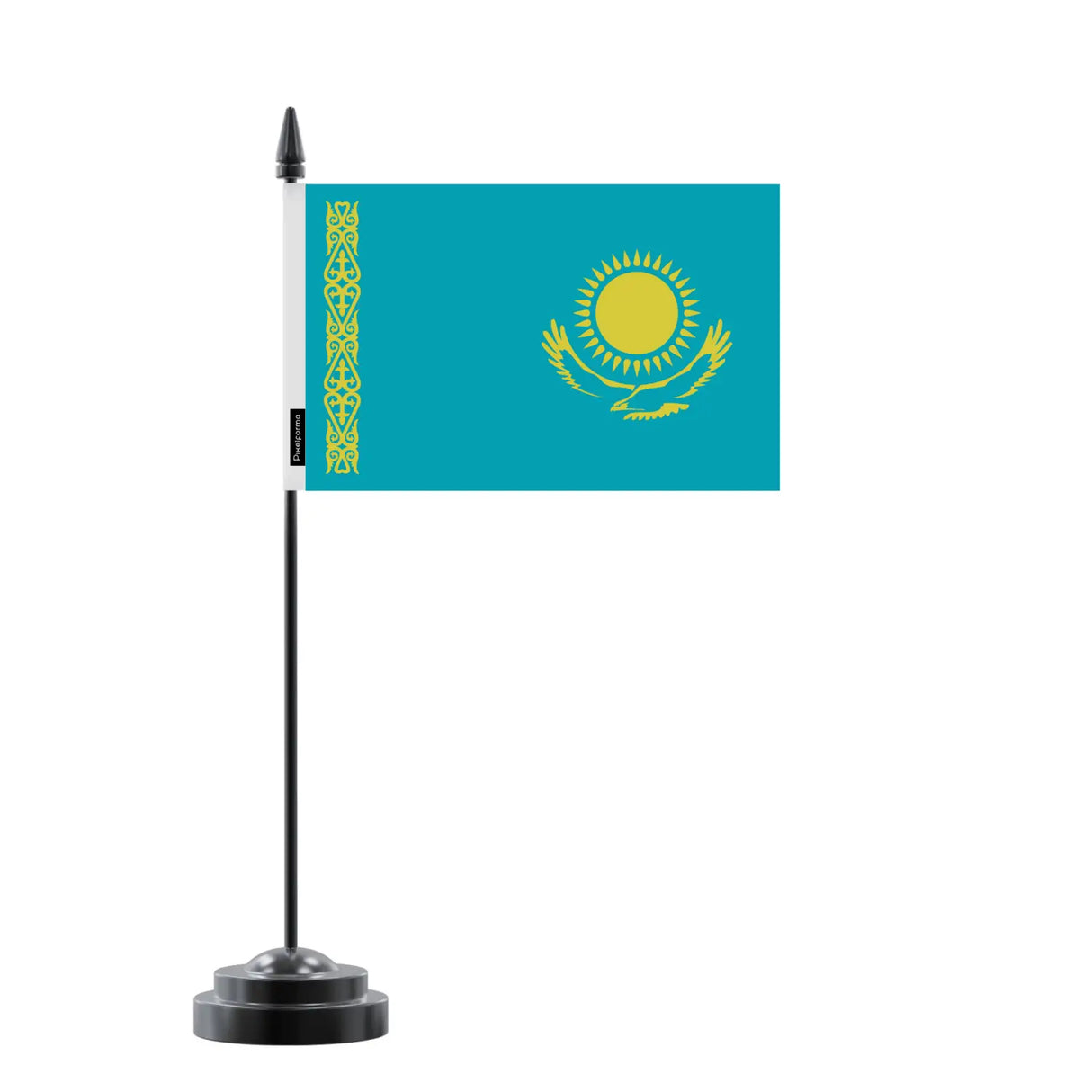 Drapeau de table kazakhstan en polyester - pixelforma