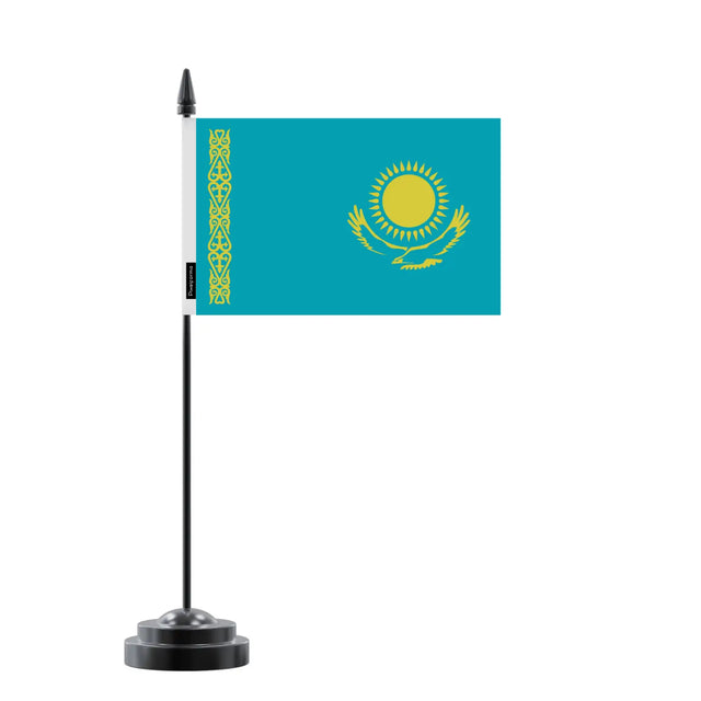 Drapeau de table kazakhstan en polyester - pixelforma