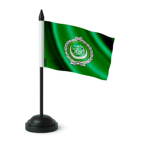 Drapeau de table ligue arabe en polyester - pixelforma