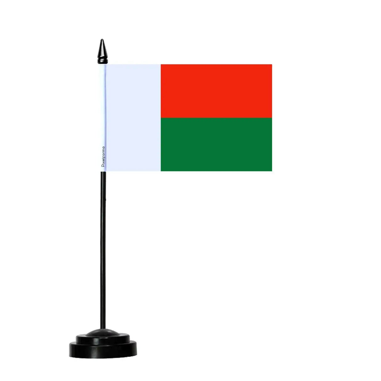 Drapeau de table madagascar en polyester - pixelforma