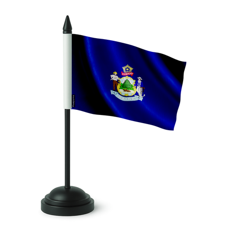 Drapeau de table maine en polyester - pixelforma