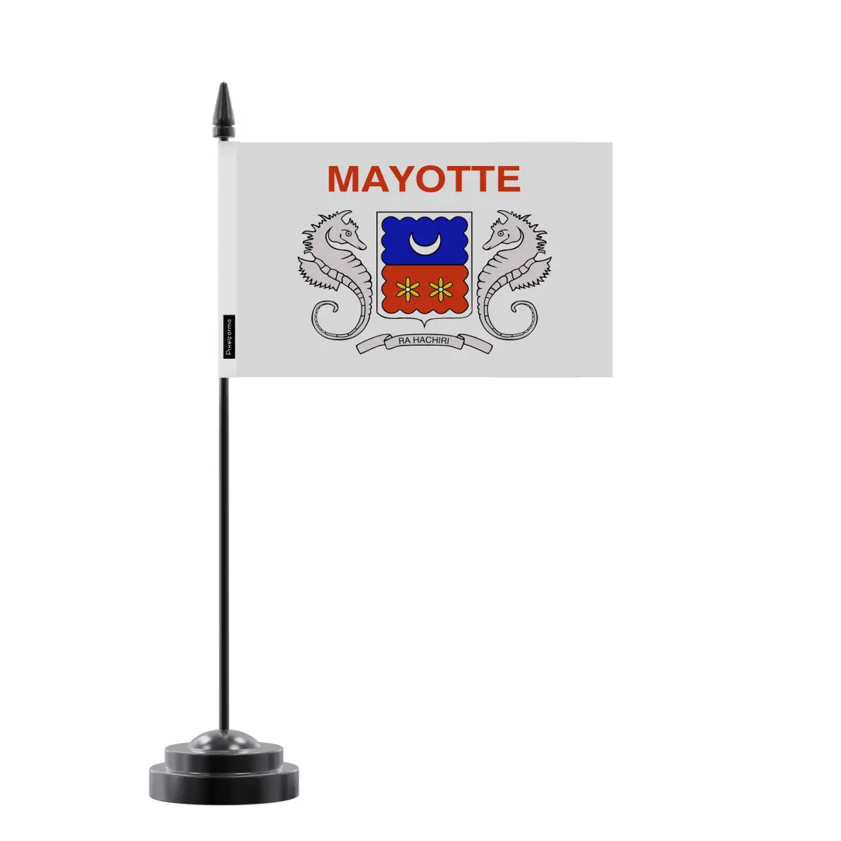 Drapeau de Table Mayotte en Polyester - Pixelforma 