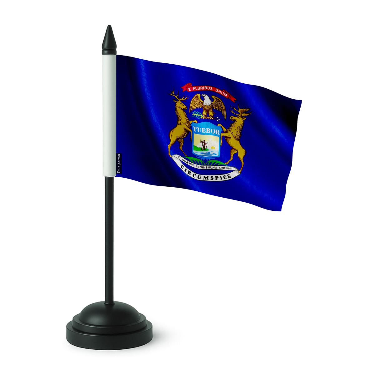 Drapeau de table michigan en polyester - pixelforma
