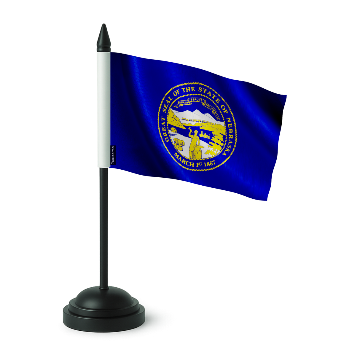 Drapeau de table nebraska en polyester - pixelforma