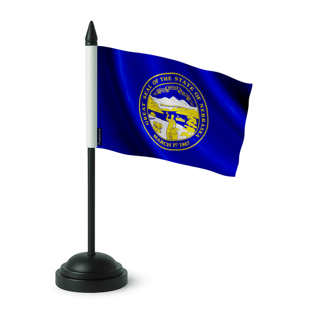 Drapeau de table nebraska en polyester - pixelforma