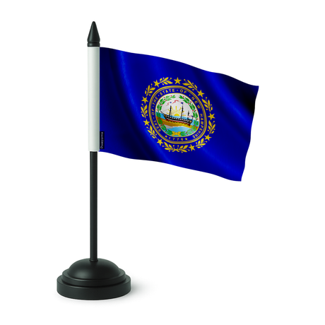 Drapeau de table new hampshire en polyester - pixelforma