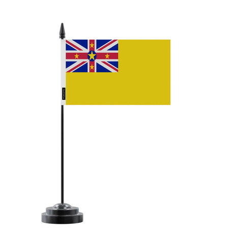 Drapeau de Table Niue en Polyester - Pixelforma 