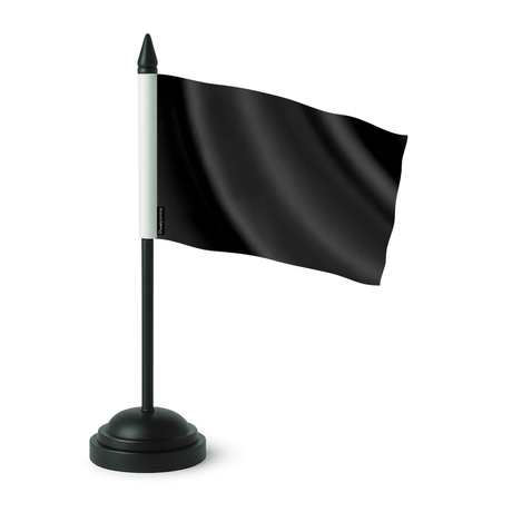 Drapeau de table noir en polyester - pixelforma