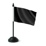Drapeau de table noir france polyester socle plastique noir