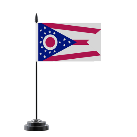Drapeau de table ohio en polyester - pixelforma