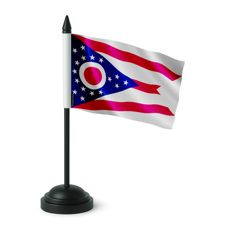 Drapeau de table ohio en polyester - pixelforma