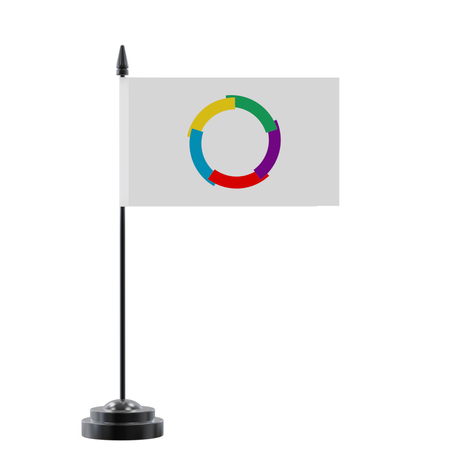 Drapeau de table organisation internationale de la francophonie en polyester - pixelforma