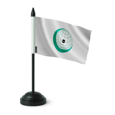 Drapeau de table organisation de la coopération islamique en polyester - pixelforma