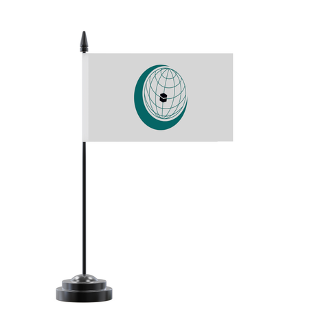 Drapeau de table organisation de la coopération islamique en polyester - pixelforma