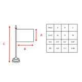 Drapeau de table palaos en polyester - pixelforma
