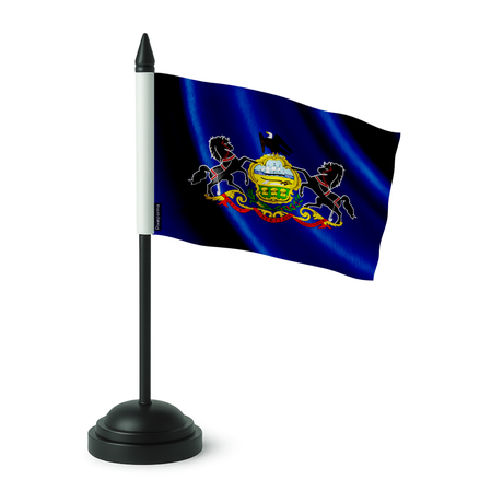 Drapeau de table pennsylvanie en polyester - pixelforma