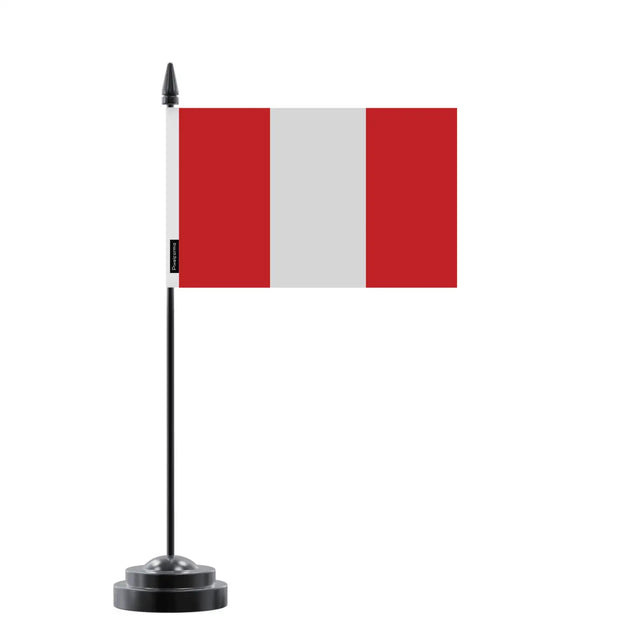 Drapeau de table pérou en polyester - pixelforma