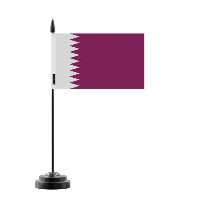 Drapeau de Table Qatar en Polyester - Pixelforma 