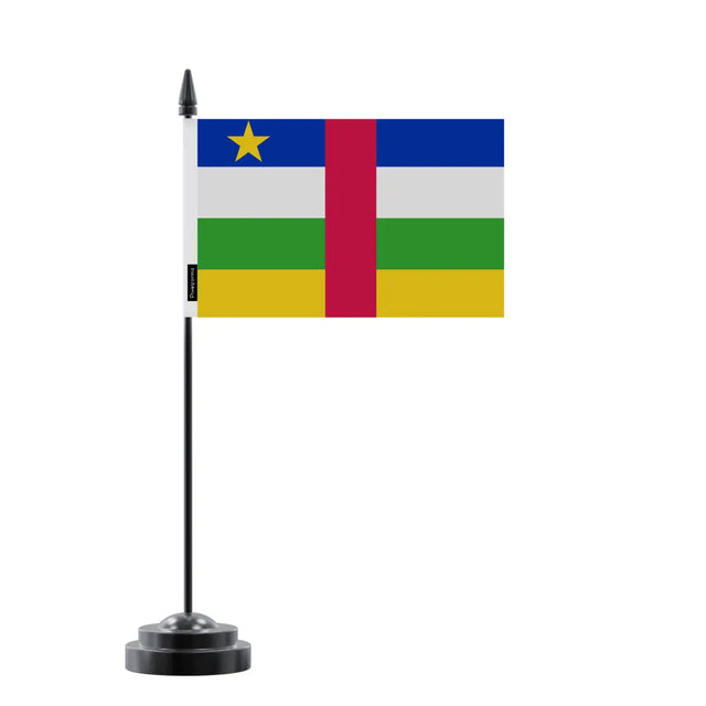 Drapeau de Table République centrafricaine en Polyester - Pixelforma 