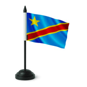 Drapeau de table république démocratique congo polyester noir