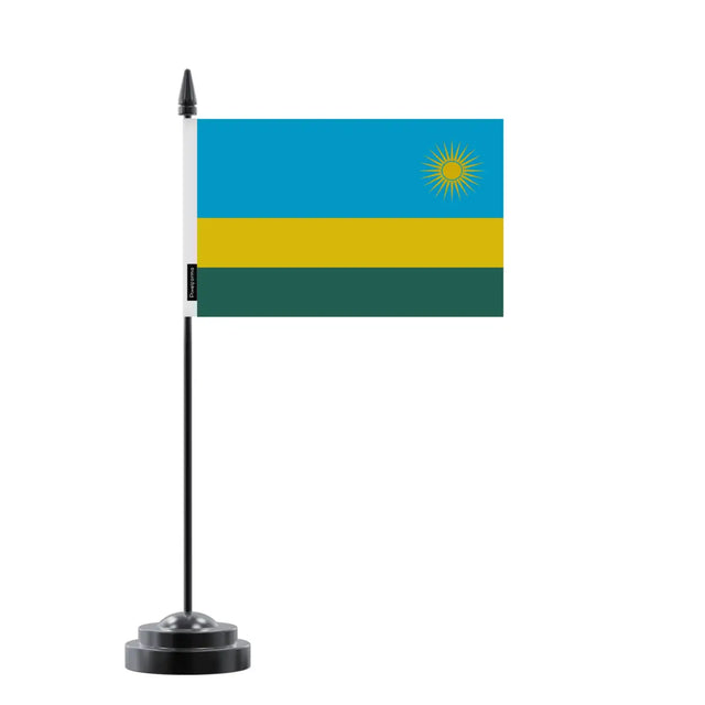 Drapeau de Table Rwanda en Polyester - Pixelforma 