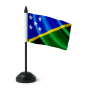 Drapeau de table salomon polyester avec socle noir plastique