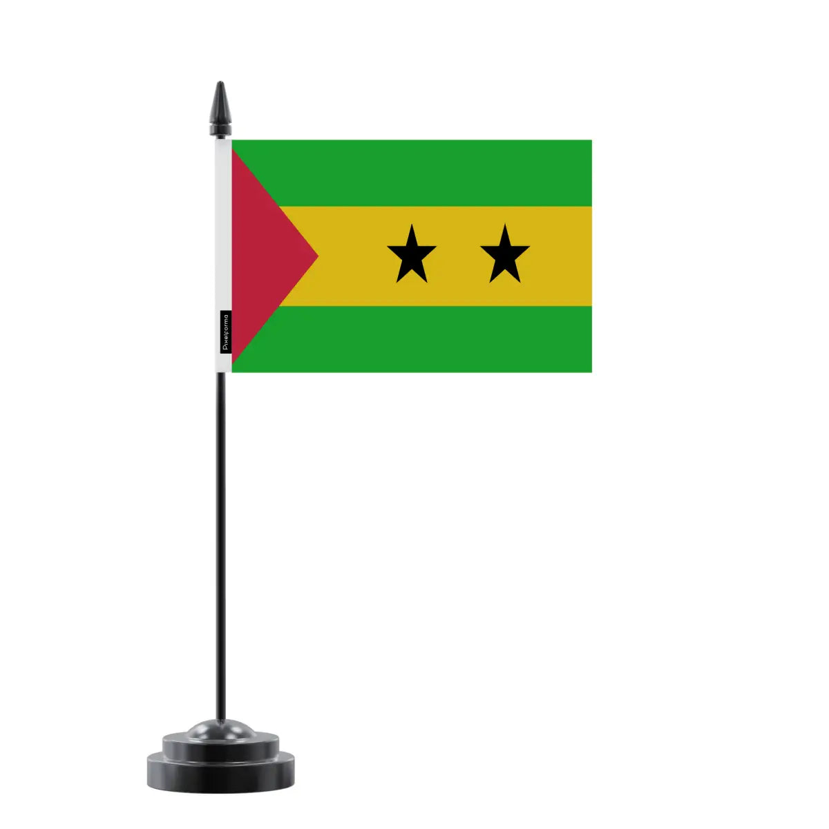 Drapeau de Table Sao Tomé-et-Principe en Polyester - Pixelforma 