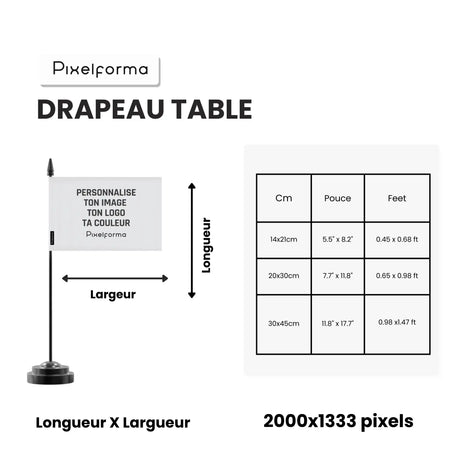 Drapeau de table syrie en polyester pour bureau décoratif