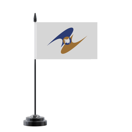 Drapeau de table union économique eurasiatique en polyester - pixelforma
