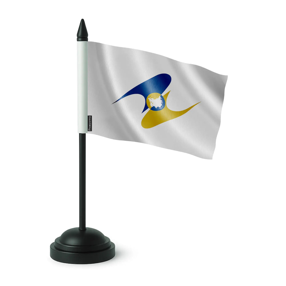 Drapeau de table union économique eurasiatique polyester noir