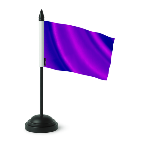 Drapeau de table violet foncé en polyester - pixelforma