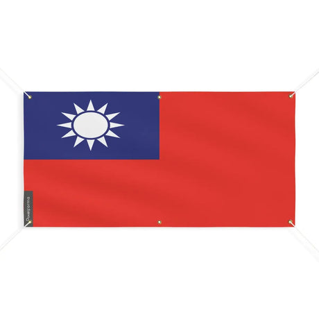 Drapeau de taïwan 6 oeillets en plusieurs tailles (m) - pixelforma