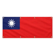 Drapeau taïwan polyester résistant avec œillets renforcés