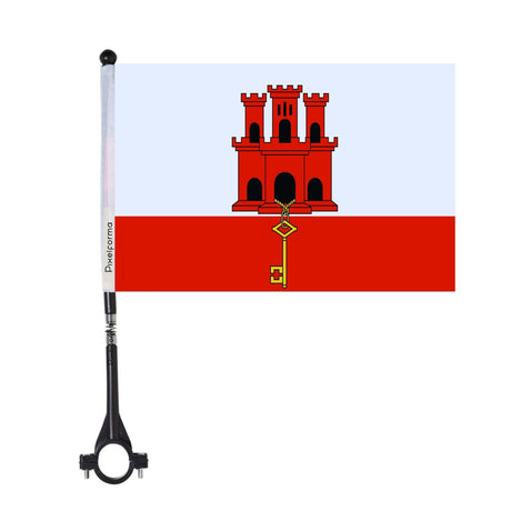 Drapeau de vélo de Gibraltar en polyester - Pixelforma