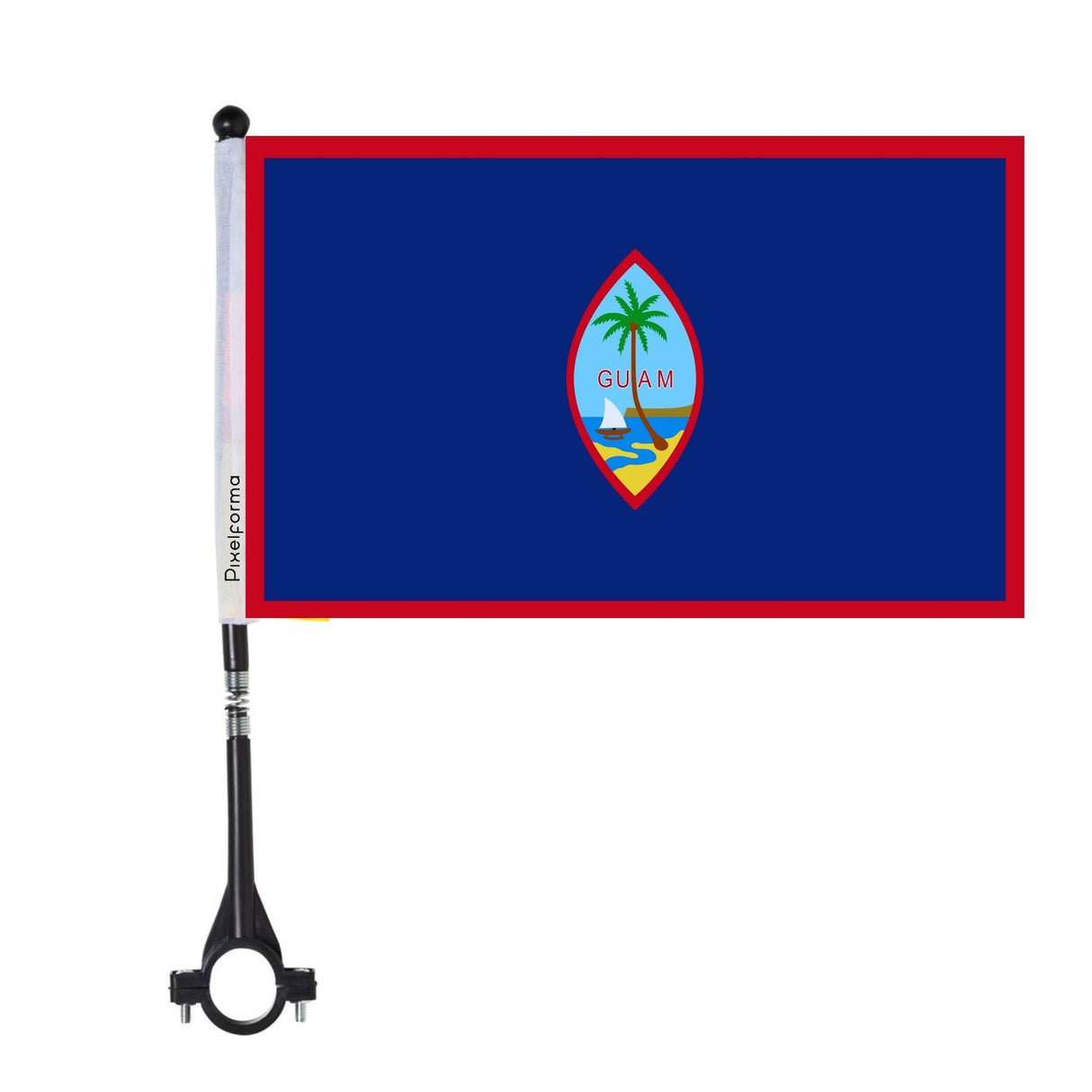 Drapeau de vélo de Guam en polyester - Pixelforma