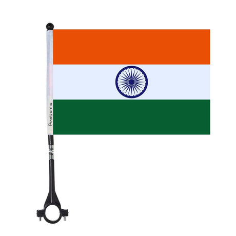 Drapeau de vélo de l'Inde en polyester - Pixelforma