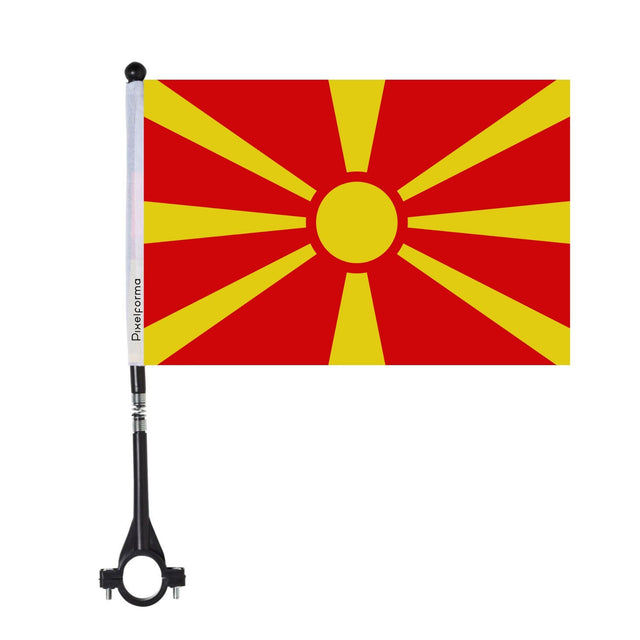 North Macedonia Polyester Bike Flag - Pixelforma