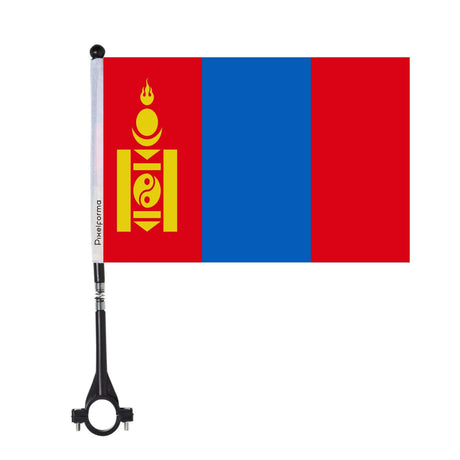 Drapeau de vélo de la Mongolie en polyester - Pixelforma