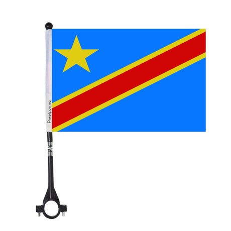 Drapeau de vélo de la république démocratique du Congo en polyester - Pixelforma