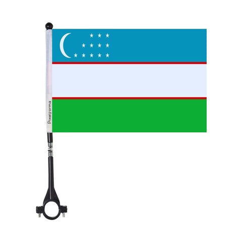 Polyester Bike Flag of Uzbekistan - Pixelforma