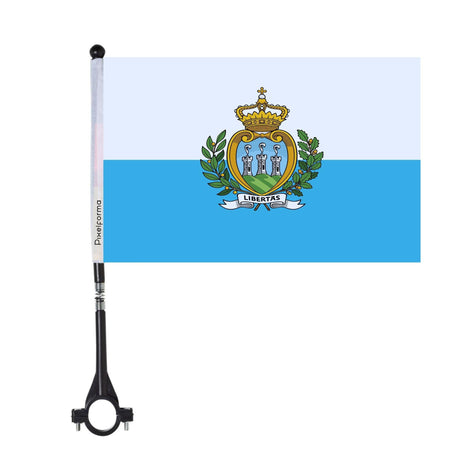 Drapeau de vélo de Saint-Marin en polyester - Pixelforma