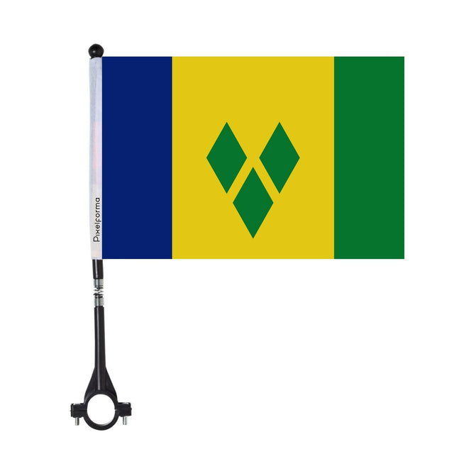 Drapeau de vélo de Saint-Vincent-et-les-Grenadines en polyester - Pixelforma