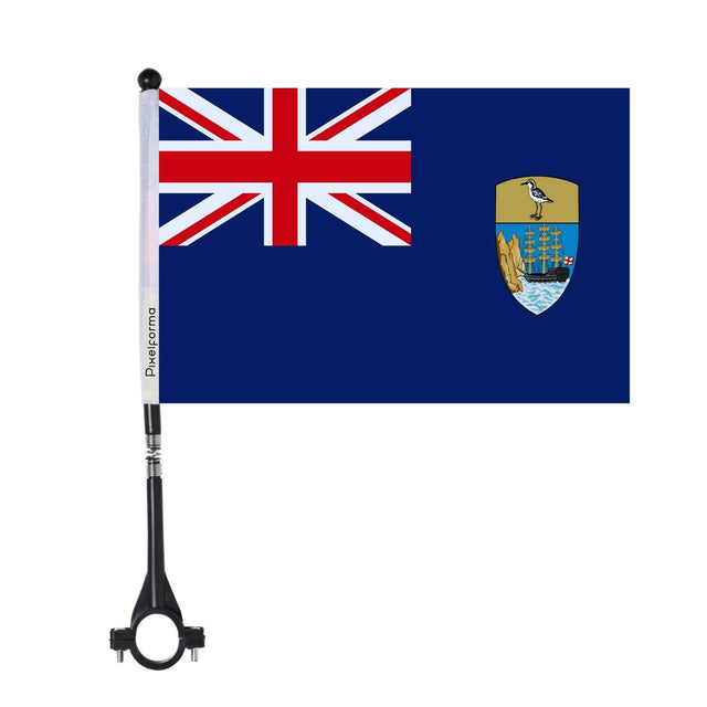 Drapeau de vélo de Sainte-Hélène, Ascension et Tristan da Cunha en polyester - Pixelforma 