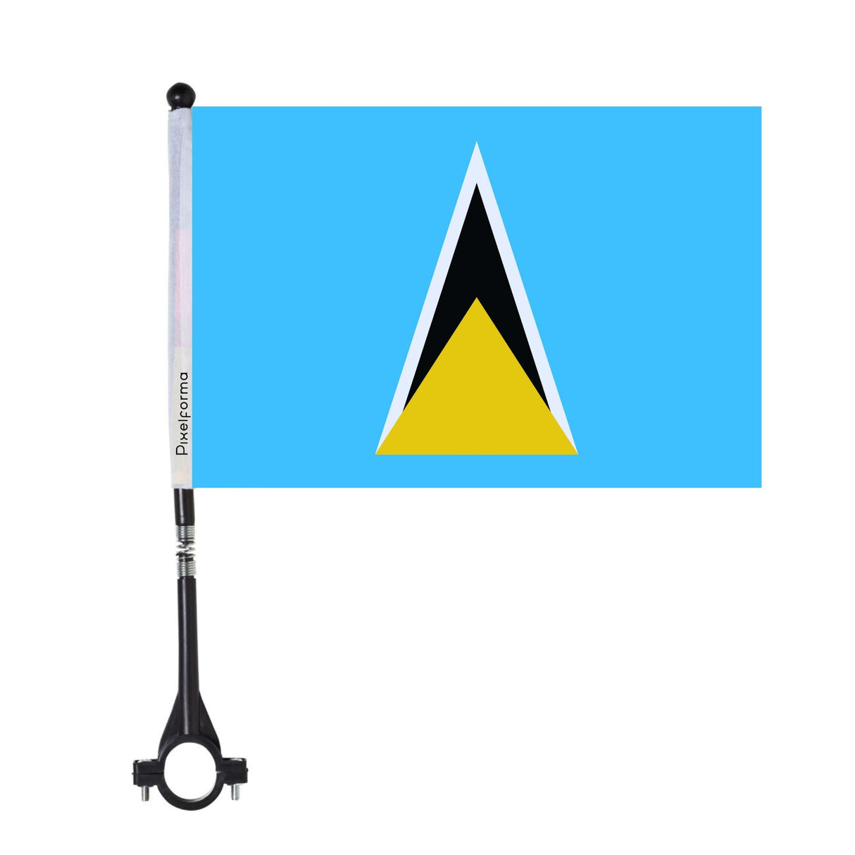 Saint Lucia Polyester Bike Flag - Pixelforma