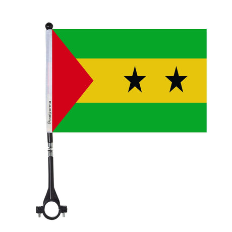 Drapeau de vélo de Sao Tomé-et-Principe en polyester - Pixelforma