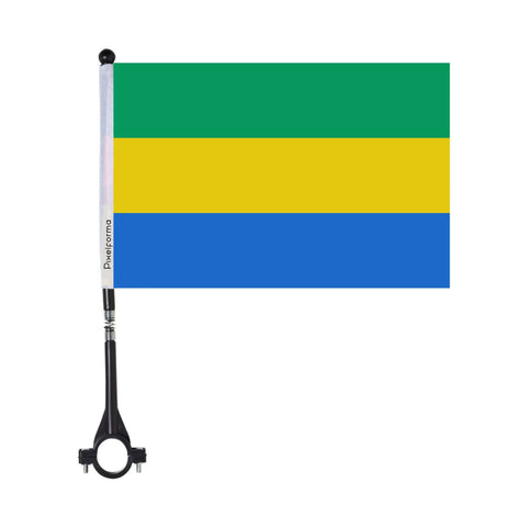 Gabon Polyester Bike Flag - Pixelforma