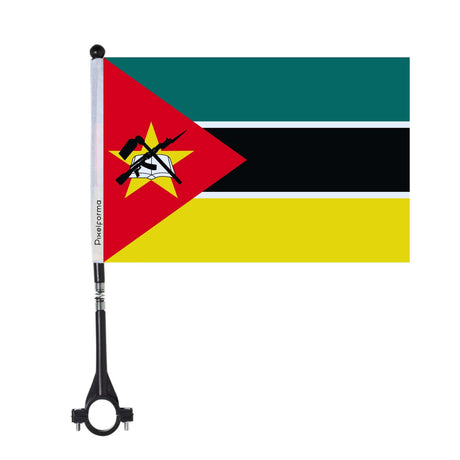 Drapeau de vélo du Mozambique en polyester - Pixelforma