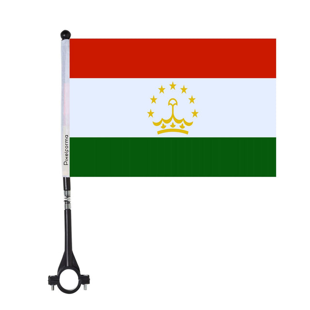 Polyester Tajikistan Bike Flag - Pixelforma